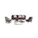 Scandinavian Inspired Patio Lounger Set for Home Hotel Villa with Teak Chair Table and Coffee Table Scandinavian Inspired Patio Lounger Set for Home Hotel Villa with Teak Chair Table and Coffee Table