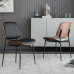 Modern Minimalistic Luxurious Home Dining Chairs Makeup Meeting Seats Italian Solid Wood Backrest Dining Room Table and Chairs