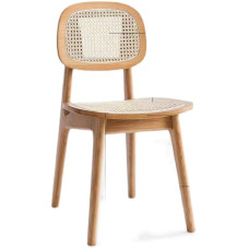 Scandinavian Solid Wood Dining Chair Cane Back Stool Wicker Chair Luxury Dining Table Chair Balcony Lounge Cafe Chair