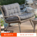 Outdoor Furniture Patio Rattan Chair Sofa Courtyard Villa Living Room Imitation Rattan Sofa Table Chair Combination Modern Sofa