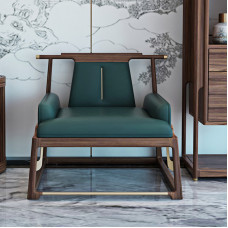 Chinese Style Black Walnut Imperial Chair Solid Wood Circle Chair Threepiece Set Hat Chair Tea Chair Luxury Boss Master Chair