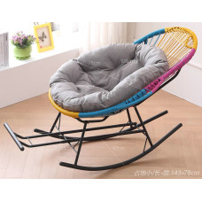 Rock Chair Elderly Lounger Balcony Relaxation Chair Rattan Chair Home Easygoing Chair Wicker Braiding Summertime Lazy Swing Rocker