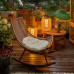 Outdoor Patio Adult Lounge Recliner Rocking Chair Rattan Chair Relax Leisure Home Yard Garden Lazy Person Rocker