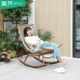 Outdoor Patio Adult Lounge Recliner Rocking Chair Rattan Chair Relax Leisure Home Yard Garden Lazy Person Rocker