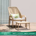Outdoor Patio Adult Lounge Recliner Rocking Chair Rattan Chair Relax Leisure Home Yard Garden Lazy Person Rocker