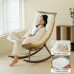 Outdoor Patio Adult Lounge Recliner Rocking Chair Rattan Chair Relax Leisure Home Yard Garden Lazy Person Rocker