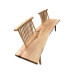 Solid White Waxwood Long Slab Chair Rustic Bistro Home Leisure Windsor Long Bench Cupboard Window Backrest Chair Solid White Waxwood Long Slab Chair Rustic Bistro Home Leisure Windsor Long Bench Cupboard Window Backrest Chair
