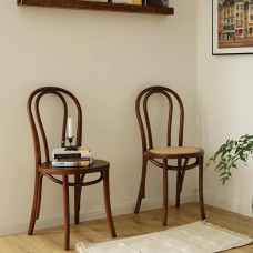 French Vintage Dining Chair Scandinavian Solid Wood Rattan Weave Table and Chair Home Dining Room Cafe Backrest Chair French Vintage Dining Chair Scandinavian Solid Wood Rattan Weave Table and Chair Home Dining Room Cafe Backrest Chair