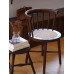 Vintage Wicker Braid Japanese Porch Back Cushioned Dressing Chair Traditional Home Dining Room Leisure Windsor Seating