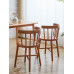 Vintage Wicker Braid Japanese Porch Back Cushioned Dressing Chair Traditional Home Dining Room Leisure Windsor Seating