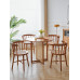 Vintage Wicker Braid Japanese Porch Back Cushioned Dressing Chair Traditional Home Dining Room Leisure Windsor Seating