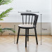 Vintage Wicker Braid Japanese Porch Back Cushioned Dressing Chair Traditional Home Dining Room Leisure Windsor Seating