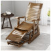 Rocking Chair Lounge Chair Home Adult Balcony Leisure Folding Bed Nap Chair Elderly Noon Break Solid Wood Comfortable Chair Lazy Person Bamboo Chair