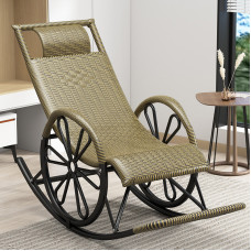 Relax Chair Rocker Recliner for Patio Home Use Lounge Chair for Outdoor Leisure Siesta Chair for Adults and Elderly