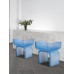 Designer Transparent Acrylic Stool Luxury Casual Backrest Chair Home Dining Designer Transparent Acrylic Stool Luxury Casual Backrest Chair Home Dining