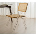 Mid Century Rattan Chairs with Acrylic Designer Backs for Home Use