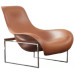 Nordic Luxury Glass Steel Ducksbill Chair Designer Matt Showroom Living Room Saddle Leather Recliner