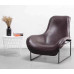 Nordic Luxury Glass Steel Ducksbill Chair Designer Matt Showroom Living Room Saddle Leather Recliner