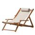 Wooden Folding Reclining Chair for Summer Indoor Outdoor Patio Relaxation