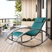 Single Summer Rocking Chair Lounger for Home Balcony