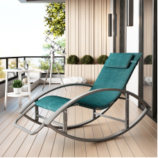 Single Summer Rocking Chair Lounger for Home Balcony