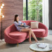 Nordic Luxury Curved Sofa Lobby Creative Upholstery Combination