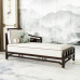 Chinese Style Wooden Empress Chair Meditation Sofa Corner Fabric Sofa