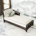 Chinese Style Wooden Empress Chair Meditation Sofa Corner Fabric Sofa