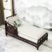 Chinese Style Wooden Empress Chair Meditation Sofa Corner Fabric Sofa