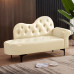 Scandinavian Luxury Leather Sofa Bedroom Furniture Princess Lounger Single Double