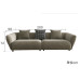 Italian Minimalist Fabric Sofa Nordic Simple Corner Curve Designer