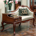 American Wooden Telephone Chair Genuine Leather Noblewoman Chair Lazy Chair Balcony Beauty Tester Single Person Sofa European Noblewoman Sofa