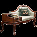 American Wooden Telephone Chair Genuine Leather Noblewoman Chair Lazy Chair Balcony Beauty Tester Single Person Sofa European Noblewoman Sofa