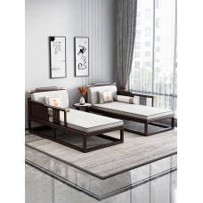 Traditional Chinese Wooden Pavilion Sofa Lounge Balcony Single Lounge Chair Siting Furniture