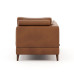 Scandinavian Luxury Leather Armchair for Small Living Room