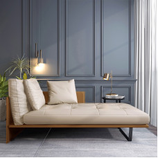 Italian Luxury Leather Sofa in Highend Villa Sample Room Hotel Leisure Beauty Tester