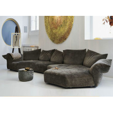 Italian shaped corner fabric sofa minimalist