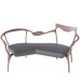Creative Relaxing Chair Classic Sofa Chair North American Black Walnut Recliner Royal Chair Couple Chair
