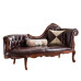 American Solid Wood Empress Chair Living Room Single Sofa Bed Bedroom Princess Tafu Chair European Genuine Leather Recliner Chair
