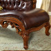 American Head Layer Genuine Leather Princess Chaise Lounge European Real Wood Leisure Chair End Stool