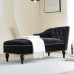 American Country Solid Black Velvet Royal Chair Italian Nordic Willow Ding Lounge Sofa Beauty Bed Single Person