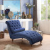American Country Bedroom Solid Cloth Upholstered Luxury Princess Chair Nordic Buckle Recliner French Casual Beauty Couch
