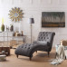 American Country Bedroom Solid Cloth Upholstered Luxury Princess Chair Nordic Buckle Recliner French Casual Beauty Couch