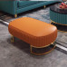 Modern Luxury Solid Wood Living Room Sofa Stool Shoe Stool Stainless Steel Footrest Leather Bedroom Bed Foot Stool