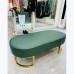 Modern Luxury Solid Wood Living Room Sofa Stool Shoe Stool Stainless Steel Footrest Leather Bedroom Bed Foot Stool