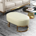 Modern Luxury Solid Wood Living Room Sofa Stool Shoe Stool Stainless Steel Footrest Leather Bedroom Bed Foot Stool