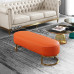 Modern Luxury Solid Wood Living Room Sofa Stool Shoe Stool Stainless Steel Footrest Leather Bedroom Bed Foot Stool