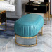 Modern Luxury Solid Wood Living Room Sofa Stool Shoe Stool Stainless Steel Footrest Leather Bedroom Bed Foot Stool
