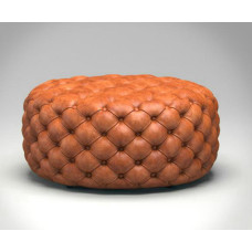 American Luxury Genuine Leather Round Solid Wood Boutique Snap Buttoned Sofa Stool Footstool Bedroom Clothes Hat Wardrobe Clothing Shop Change Shoes Stool
