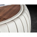 Scandinavian Round Leather Ottoman Footstool Coffee Table Storage Stool Scandinavian Round Leather Ottoman Footstool Coffee Table Storage Stool